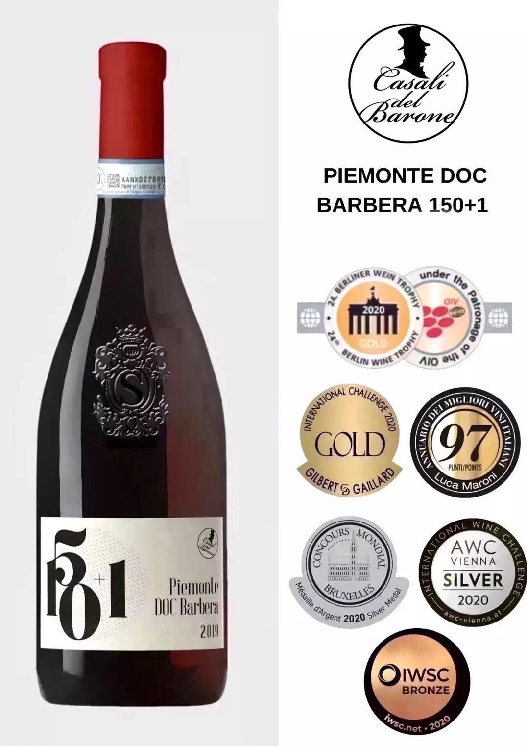 Casali del Barone, Doc Piemonte Barbera 150+1